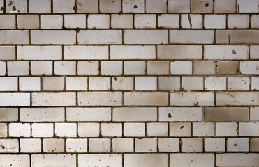 Obraz premium Old vintage Victorian cream glazed tiles for use as a background tiles