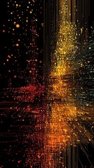 Explore the fusion of data and art with this algorithmic data visualization showcasing generative styles and vibrant patterns.