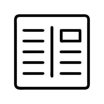 Contact User Profile Icon - Customer Service and Member Identity Outline Vector