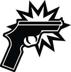 Shooting Handgun Action Vector Icon