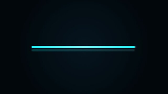 Loading Bar Animation on Dark Background.