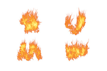 Fire Flame blazing fire flames with seamless smoke and sparks on transparent background