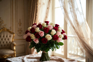 wedding bouquet of roses