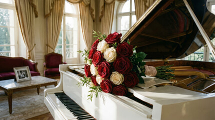 rose on piano