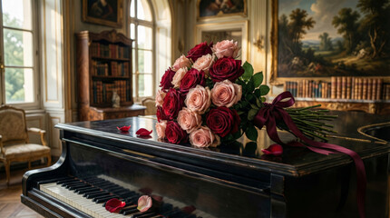 rose on piano