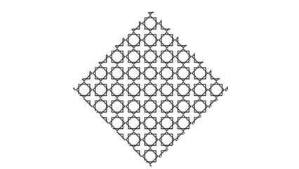 Intricate Geometric Star Pattern in Diamond Shape - Black Line Art Vector for Islamic Inspired Design and Decorative Ornaments