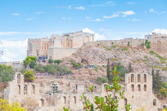Le Parth&eacute;non, vestiges du site de l'Acropole, &agrave; Ath&egrave;nes en Gr&egrave;ce.
