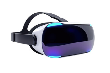Modern virtual reality headset isolated on transparent background