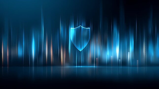 Cyber Security Shield &ndash; Futuristische digitale Datensicherheit und Netzwerk Schutz Technologie