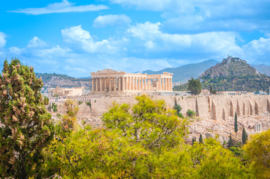 Le Parth&eacute;non, vestiges du site de l'Acropole, &agrave; Ath&egrave;nes en Gr&egrave;ce.