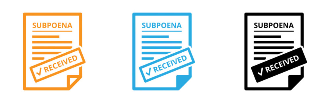 Subpoena document icons