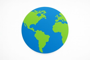 Fototapeta premium Globe showing americas and africa on white background