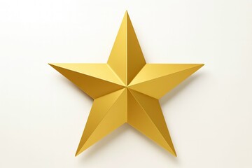 Golden star icon on white background