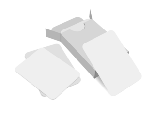  Blank playing cards with box mockup