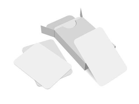  Blank playing cards with box mockup