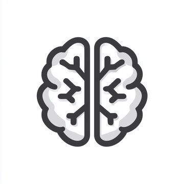 Gehirn Icon Set &ndash; Denken, Intelligenz und Kognition als modernes Symbol