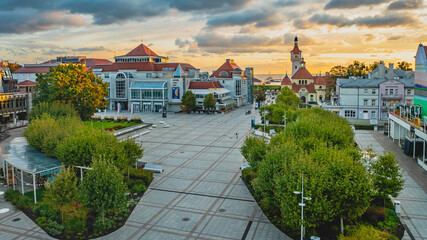Obraz premium Sopot Pier and Seaside Resort Aerial View, Poland