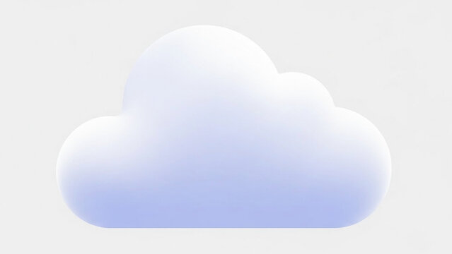 Cloud icon made of smooth gradients, light and airy design.