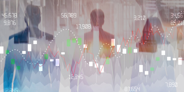 Abstract futuristic data processing visualization with glowing nodes and connections - Powered by Adobe