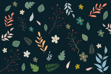 Fototapeta premium Beautiful floral-style background with a very fresh design