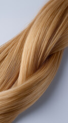 Fototapeta premium Close-up of healthy, blonde hair with subtle highlights, showcasing its natural texture and shine