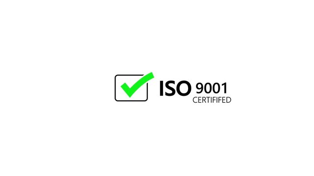 ISO 9001 quality management system concept.checkmark ISO 9001 certification.