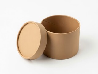 Cardboard tube isolated on white background