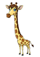 Obraz premium Cartoon giraffe animal character
