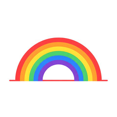 Fototapeta premium Vibrant rainbow symbol of hope and diversity in bright colors