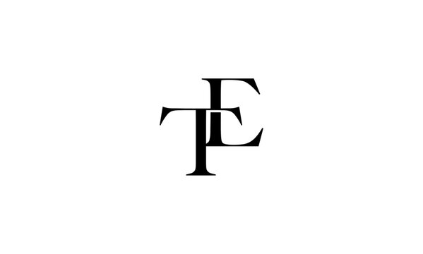 ET initial letters logo or ET monogram