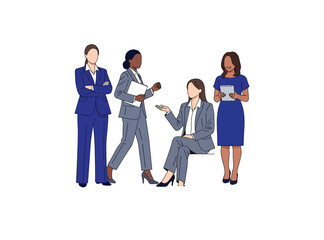 Obraz premium Businesswoman Mascot Vector – Office Presentation & Leadership Poses