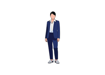 Fototapeta premium Businesswoman Presentation Vector Illustration – Corporate Office Professional at Work