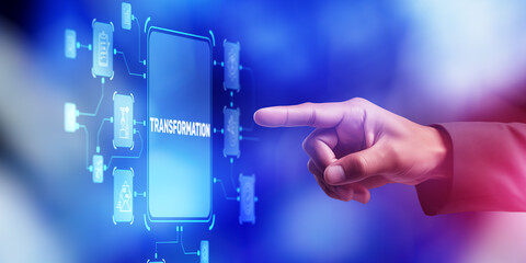 Business Transformation. Future and Innovation network concept