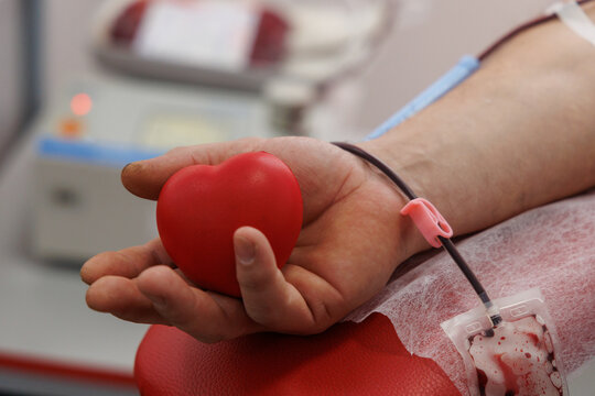 blood donation self capture of arm