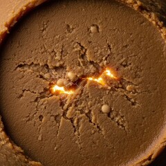 Fermented Black Garlic Bulb Cross Section High Detail Texture