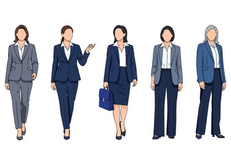 Fototapeta premium Businesswoman Diversity Corporate Team – Professional Female Leadership & Collaboration