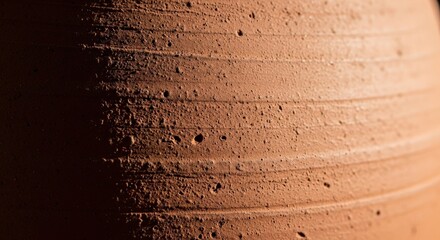 Terracotta Pottery Texture Close Up Rustic Clay Surface Detail Handmade Craft Ceramic Material Earthenware Background