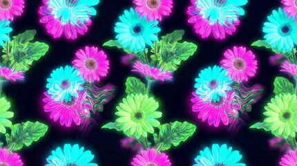 abstract colorful background with flowers