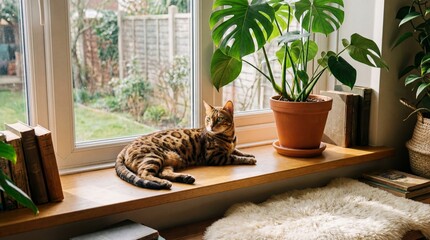 cat on a window sill