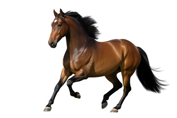 Fototapeta premium Beautiful brown horse running