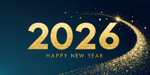 2026 Happy New Year Greeting Card