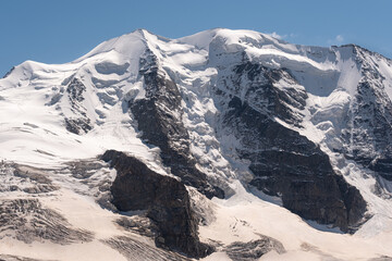 Snow Covered Alpine Peaks And