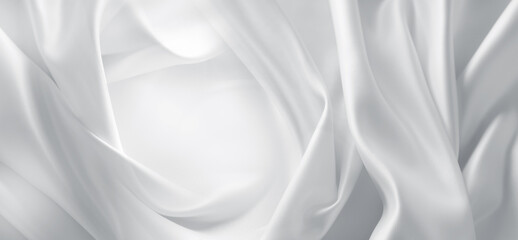 Fototapeta premium White silk fabric
