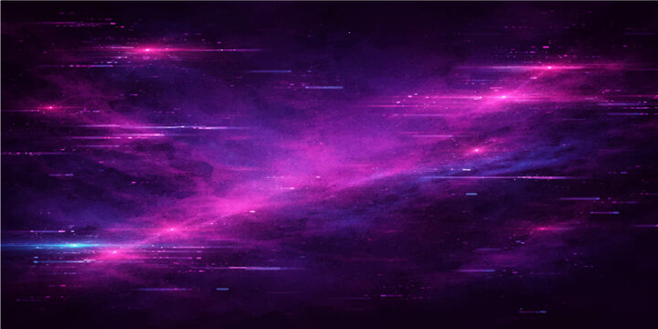 An abstract nebula space background features a dark blue and purple galaxy texture with bright stars, glowing light, and swirling smoke design for a cosmic night sky animation wallpaper