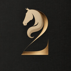 Modern Chinese New Year minimal poster with symbolic horse