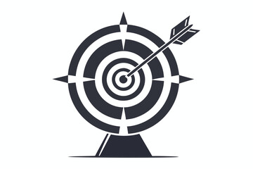 Target with arrow hitting the bullseye, representing clear business goals and success