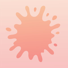 Obraz premium Minimalist pink liquid splash background with paint drop shapes and soft gradient for cosmetic product ads