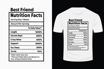 Best Friend Nutrition Facts Fanny Svg Design 