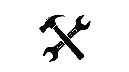 A crossed hammer and wrench icon representing tools and repair services
