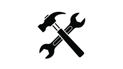 A crossed hammer and wrench icon representing tools and repair services